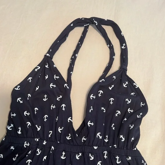 Xhilaration Navy Anchor Print Dress - Picture 3 of 5